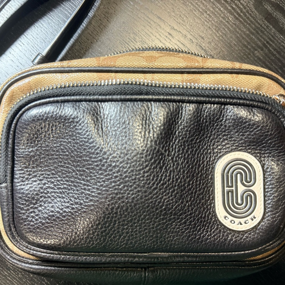 Coach Black and Tan Crossbody Bag